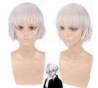 2019 de alta calidad barato Anime Tokyo Ghouls Ken Kaneki Peluca de cosplay Niñas Niños Uta Corto Negro Gris blanco Pelucas de cabello sintético Talla única Ken Kaneki WIG
