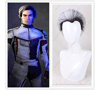 2019 Descendientes 3 Carlos Peluca Cosplay Carlos De Vil Corto Negro Plata Ombre Peluca De Pelo Sintético Para Hombres + Gorra De Peluca
