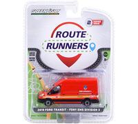 2019 Ford Transit LWB Van FDNY (The Official Fire Dept. City of New York) EMS Division - Greenlight 1:64.