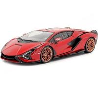 2019 Lamborghini Sian FKP 37 Rojo Cereza Bicapa 1:18 Bburago 11046
