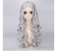 2019 Nueva fiesta de Halloween Juego de tronos cosplay pelucas de traje Daenerys Targaryen Dragon Princess Cosplay peluca gris + gorra de peluca talla única 765-2 peluca plateada