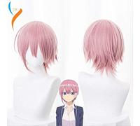 2019 Nuevo Gotoubun No Hanayome Ichika Nakano Cosplay Pelucas 30Cm Pelo Sintético Recto Corto Perucas Cosplay Peluca + Gorro De Peluca
