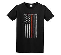 2019 Thin Red Line Flag Firefighter Fire Department tee Fire Fighter USA Hero T-Shirt Black 3XL