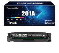 201A Compatible para HP CF410A CF411A CF413A CF412A Cartucho de tóner con Chip para HP M452dw M452dn M452nw M477fnw M477fdn M477fdw M377dw Tinta de Impresora Colores Brillantes,BK-1 Piece