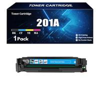 201A Compatible para HP CF410A CF411A CF413A CF412A Cartucho de tóner con Chip para HP M452dw M452dn M452nw M477fnw M477fdn M477fdw M377dw Tinta de Impresora Colores Brillantes,C-1 Piece