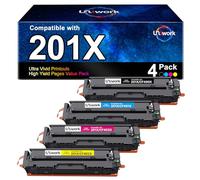 201X Toner Compatible para HP M277dw Color LaserJet Pro MFP Toner, 201X 201A Negro CF400X CF401X CF402X CF403X para HP M252dw M277n M277 M277 M274n M252n M252 M277 (Negro, Cian, Amarillo, Magenta