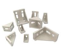 2020 2028 3030 3060 4040 4080 20/30/40/45/60 Conector de perfil aluminio Enrutador Soporte esquina(Silver,10PCS 2028)