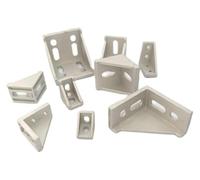 2020 2028 3030 3060 4040 4080 6060 20/30/40/45/60 Conector de perfil aluminio Soporte esquina enrutador 2040(Silver,10PCS 3030)