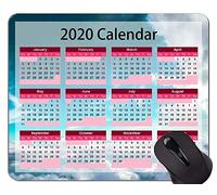 2020 Calendar Golden Premium Custom Original Mouse Pad, Dark Blue Sky Themed Mouse Pads