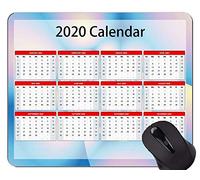 2020 Calendar Golden Premium Gaming Mouse Pad Custom, Alfombrilla de ratón de Goma con Tema de Anillo Central