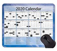 2020 Calendar Golden Premium Gaming Mouse Pad Custom, Blue Sky Themed Mouse Pad With Stitched Edge