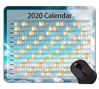2020 Calendar Golden Premium Gaming Mouse Pad Custom, Dark Blue Sky Themed Mouse Pad de Oficina