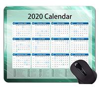 2020 Calendar HD Font Alfombrillas de ratón Personalizadas, Fondo Rojo Claro Alfombrilla de ratón de Oficina