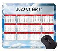 2020 Calendar Hd Font Gaming Mouse Pad Custom, Blue Sky Themed Rubber Mouse Pad