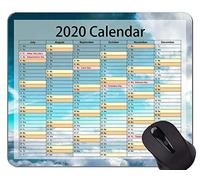 2020 Calendar HD Font Gaming Mouse Pad, Dark Blue Sky Themed Office Mouse Pad