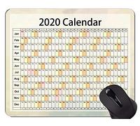 2020 Calendar Hd Font Gaming Mouse Pad Personalizado, Fondo rojo claro Alfombrilla de ratón de oficina