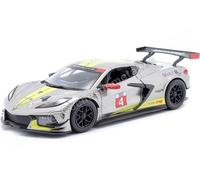 2020 Chevrolet Corvette C8.R 6.2L V8 Nº4 Presentation Car Plateado/Amarillo 1:24
