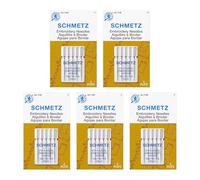 Schmetz Agujas de bordado para máquina de coser – Set 5 tamaños 9/11/14/16/18