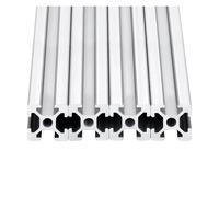2020 Perfil de aluminio con ranura en T 300-500 mm 4 piezas Impresora 3D | Anodizado, plateado, 300/400/500 mm, for impresora 3D DIY, duradero(4Pcs 300mm)