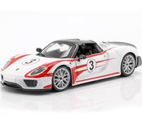 2020 Porsche 918 Weissach Nº3 Blanco/Rojo 1:24 Bburago 18-28009