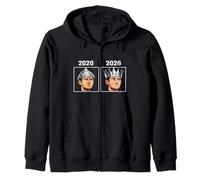 2020 vs 2026 Sombrero de Papel de Aluminio a Corona Meme Sudadera con Capucha