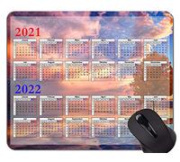 2021-2022 Calendar HD Font Mouse Pad, Golden Tree In The Sunset Mouse Pad