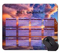 2021 Calendar HD Font Alfombrilla de ratón Original Personalizada, Golden Tree In The Sunset Alfombrillas de ratón