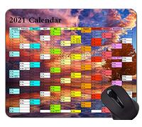 2021 Calendar HD Font Mouse Pad, Golden Tree In The Sunset Mouse Pad