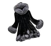 2021 Chaquetas Mujer Elegantes Lujo Moda Abrigo con capucha Invierno Señora Piel de imitación Cardigans Moda Piel sintética Ropa de Abrigo de Solapa Tallas Grandes caliente Rompevientos Clásico