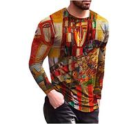 2021 Halloween Camiseta Hombre Manga Larga Moda Casual T-shirt Blusas camisas Impresión Talla grande Camiseta originales Cuello redondo Cómodo suave básica Verano otoño camiseta deportiva Top