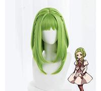 2022 Anime Nanamine Sakura Verde Wig Cosplay Costume Jibaku Shounen Aseo- Buquelado Hanako- kun Resistente al Calor Pelucas de Mujer sintética