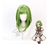 2022 Anime Nanamine Sakura Verde Wig Cosplay Costume Jibaku Shounen Aseo- Buquelado Hanako- kun Resistente al Calor Pelucas de Mujer sintética