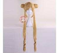 2022 Anime Sailor Moon Tsukino Usagi Largo Rizado Rubio Doble Cola de Caballo Pelucas de Cosplay sintéticas for la Fiesta de la niña D-212 (Color : D-212)