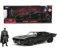 Jada Toys The Batman, Batmóvil Coche Metal, Escala 1:24, con Figura de Metal, Coleccionismo, Color Negro