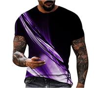 2022 Camiseta Manga Corta Hombre Verano 3D Guitarra Impresión Moda Originales Camiseta Casual T-Shirt Blusas Camisas Camiseta Cuello Redondo Suave básica Camiseta Top Talla Grande
