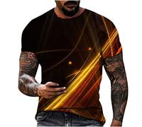2022 Camiseta Manga Corta Hombre Verano 3D Guitarra Impresión Moda Originales Camiseta Casual T-Shirt Blusas Camisas Camiseta Cuello Redondo Suave básica Camiseta Top Talla Grande