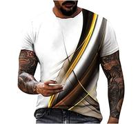 2022 Camiseta Manga Corta Hombre Verano 3D Guitarra Impresión Moda Originales Camiseta Casual T-Shirt Blusas Camisas Camiseta Cuello Redondo Suave básica Camiseta Top Talla Grande