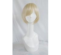 2022 Cosplay Wig Yuri! en Victor Ice Nikiforov Plateado Pelucas Blancas Corta Cosplay Fiesta De Moda Anime Humano Kostüm Pelucas Completas Pelucas Sintéticas Haar Resistente al calor Fiber Haar