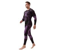 2022 de Esquí para Hombre, Cálido, Transpirable, Elástico, Ajustado, Secado Rápido, Bajo la Base, Dos Piezas Herren Tank Top, 1-light Purple, M