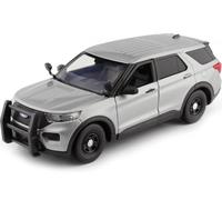2022 Ford Interceptor Utility con Defensas Gris 1:24 Motor MAX 76990
