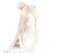 2022 Genshin impact nieguang 120 cm de largo gradual beige beige arco de 8 en forma de calor resistente al calor de halloween juego de rol juego de pelucas de anime