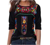 2022 Jersey Mujer Moda Camiseta Manga Larga Impresión Sudadera sin Capucha Blusa Camisa Suelto suéter Cuello Redondo Basic Camiseta Tops Suelto Fiesta Casual T-Shirt Original otoño Primavera tee