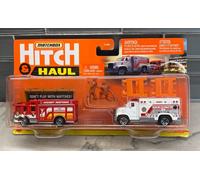 2022 Matchbox Hitch & Botín MBX Fire Rescue -hazmat Respuesta & Ambulancia