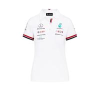 2022 MERCEDES-AMG PETRONAS REPLICA WOMENS POLO - White - Ladies (S) UK 10 / Chest 86cm