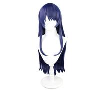 2022 Peluca de cosplay de anime, peluca de Honjo Yuri de invasión de gran altura, peluca de pelo largo y negro for niña, resistente al calor + gorro de peluca, for Halloween, fiesta, carnaval, vida no