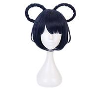 2022 Peluca de sacarosa de , Genshin Impact Suclay Peluca de Cosplay con Orejas de Clip y Tapa de Peluca, Peluca de Cosplay Azul Verde Recto ( Color : Xiangling )