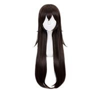 2022 Peluca de sacarosa de , Genshin Impact Suclay Peluca de Cosplay con Orejas de Clip y Tapa de Peluca, Peluca de Cosplay Azul Verde Recto ( Color : Amber )
