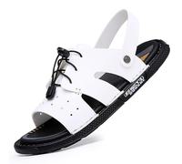 2022 sandalias al aire libre for hombres, sandalias ligeras y cómodas transpirables for hombres, zapatos abiertos, sandalias casuales blancas for hombres (Color : WHITE, Size : 43 EU)