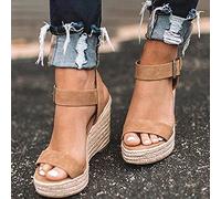 2022 Sandalias de Plataforma Cuña Mujer Zapatillas de Playa Gran Tamaño Verano Casual Zapatos Elegantes Originales Elegante Beach Transpirables Sandalias de Estilo Vintage Sandalia de Cuña Zapatos
