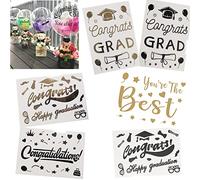 2022 suministros de fiesta de graduación pegatina para globos, 6 piezas para globos transparentes grandes, decoración de fiesta de graduación